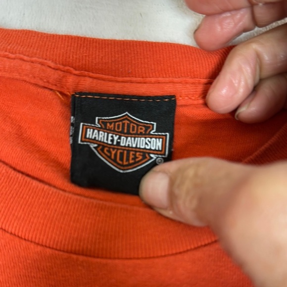 Harley-Davidson Orange Short Sleeve Tee - Picture 4 of 6
